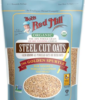 Bob’s Red Mill Organic Steel Cut Oats, 24oz (Pack of 1) – Non GMO, Whole Grain, Vegan, Kosher