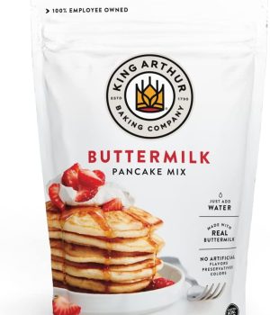 King Arthur Buttermilk Pancake Mix Just Add Water, Sourced Non-GMO, Certified Kosher, 16 Oz